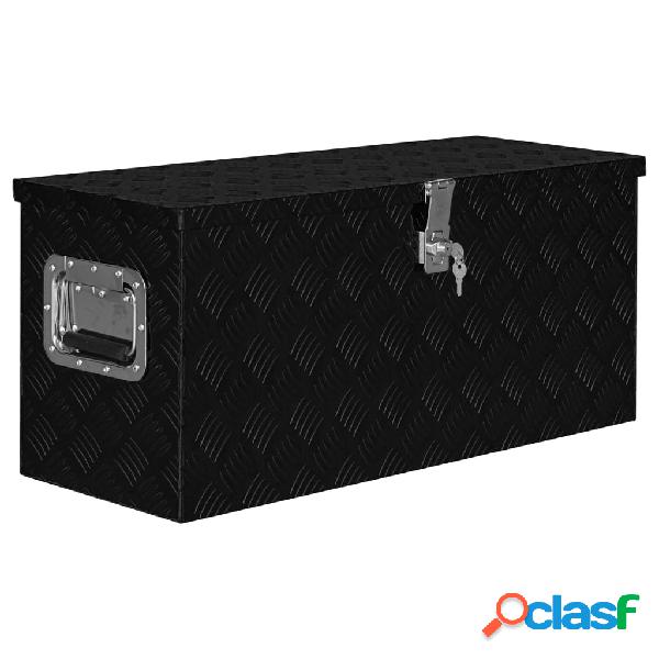 vidaXL Cassetta in Alluminio 80x30x35 cm Nera