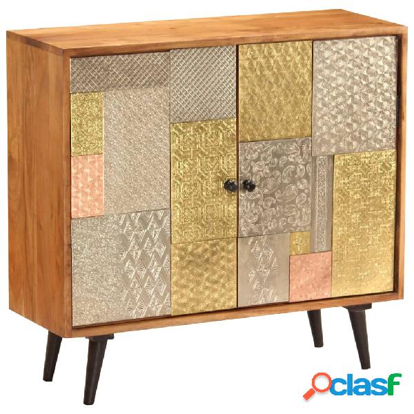 vidaXL Credenza 80x30x75 cm in Legno Massello di Acacia