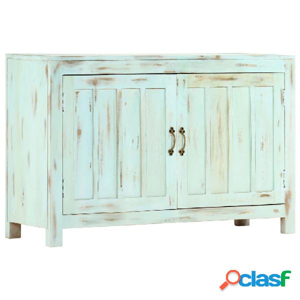 vidaXL Credenza Azzurra 110x35x70 cm in Legno Massello di