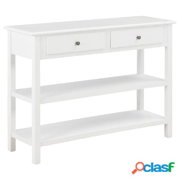 vidaXL Credenza Bianca 110x35x80 cm in MDF