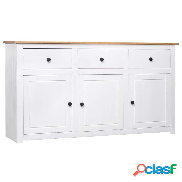 vidaXL Credenza Bianca 135x40x80 cm in Massello di Pino