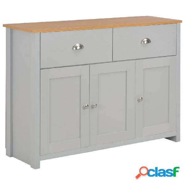 vidaXL Credenza Grigia 112x35x81 cm