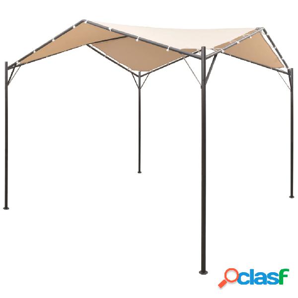 vidaXL Gazebo Padiglione Tenda Tettoia 3x3 m Acciaio Beige