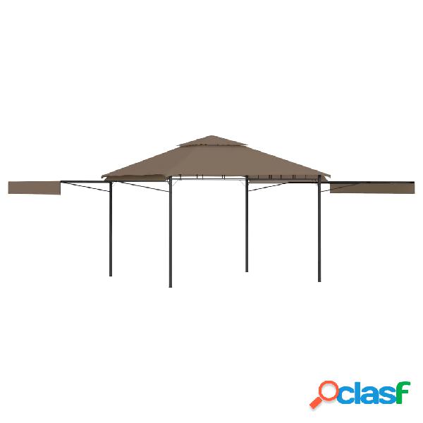 vidaXL Gazebo Tetto Doppio Estendibile 3x3x2,75m Grigio