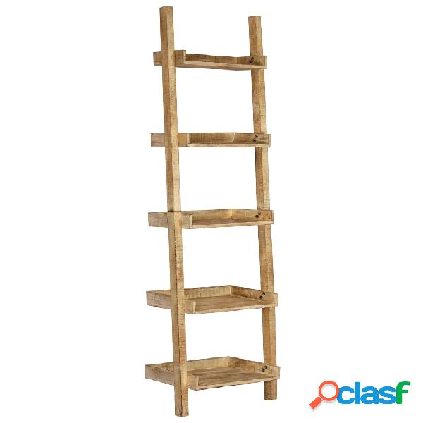 vidaXL Ladder Shelf Brown 75x37x205 cm solido Mango Legno