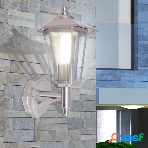 vidaXL Lampada da parete per esterno in acciaio inox