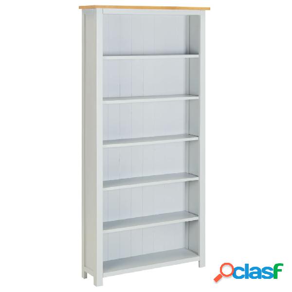 vidaXL Libreria a 6 Ripiani 80x22,5x170 cm in Massello di