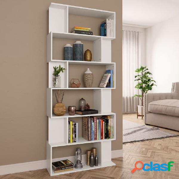 vidaXL Libreria/Divisorio Bianco 80x24x192 cm in Truciolato