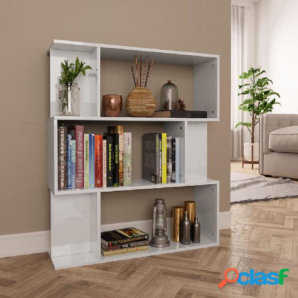 vidaXL Libreria/Divisorio Bianco Lucido 80x24x96 cm