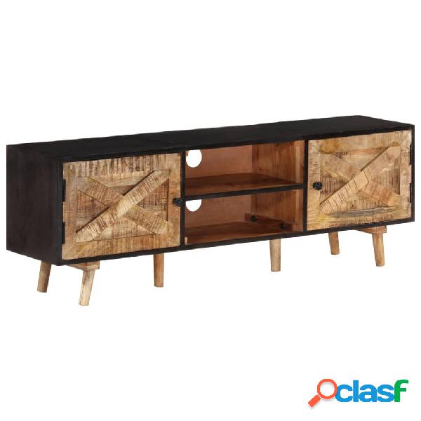 vidaXL Mobile TV 140x30x46cm Legno di Mango Grezzo e