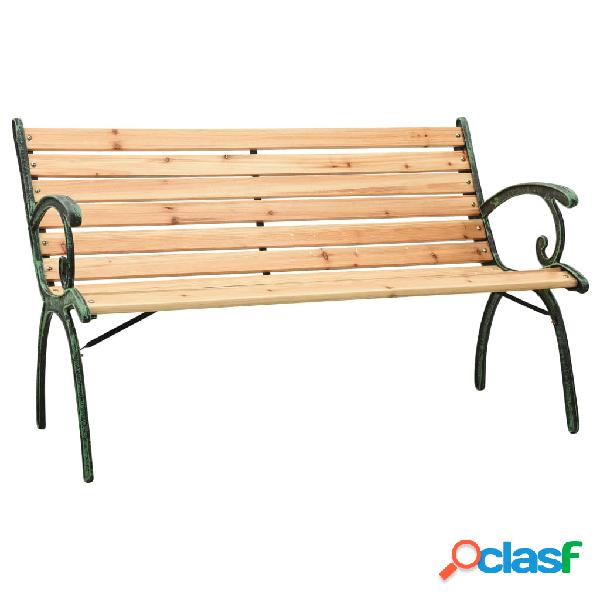 vidaXL Panchina da Giardino 123 cm in Ghisa e Legno Massello