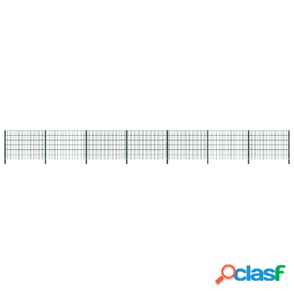 vidaXL Pannello di Recinzione con Pali in Ferro 11,9x1,2 m