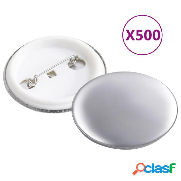 vidaXL Parti Bottoni a Spilla 500 Set 37 mm
