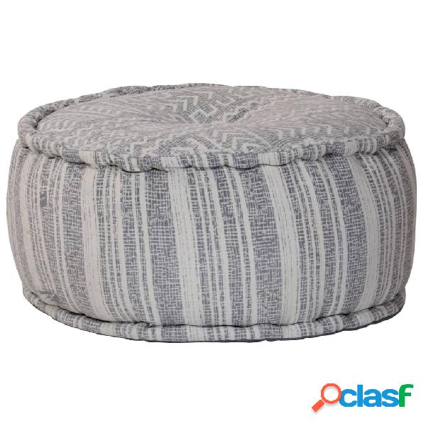 vidaXL Pouf Lavorato a Mano con Stampa Blu 50x25 cm in