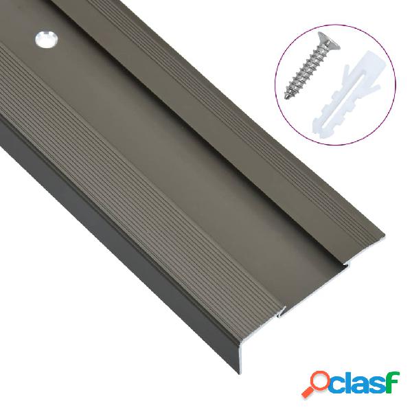 vidaXL Profili a L per Gradini 15 pz in Alluminio 90cm