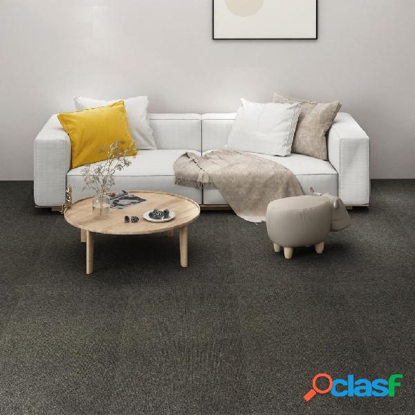 vidaXL Quadrotte di Moquette 16 pz 4 m² 25x100 cm Antracite