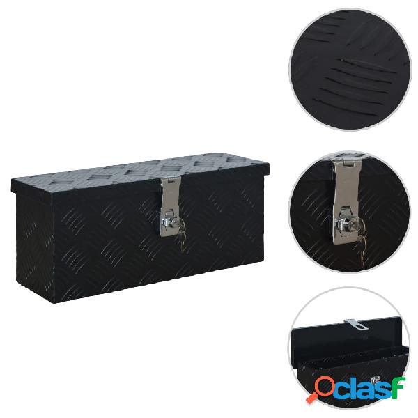 vidaXL Scatola in Alluminio 485x140x200 mm Nera