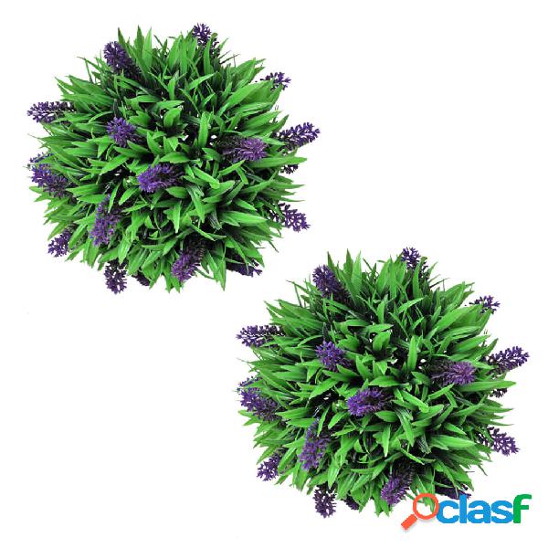 vidaXL Set Palle di Bosso Artificiale 2 pz con Lavanda 28 cm