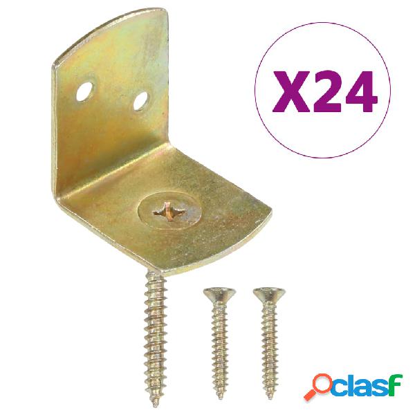 vidaXL Staffe per Pannello di Recinzione 24 pz a L in