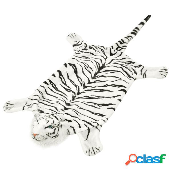 vidaXL Tappeto di Peluche a Forma di Tigre 144 cm Bianco