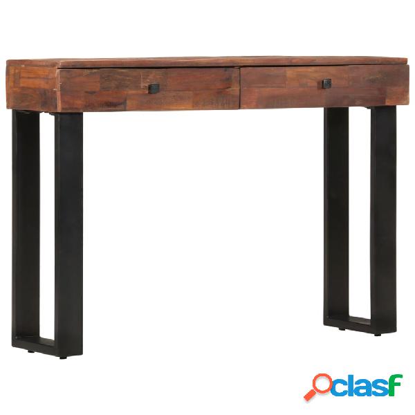 vidaXL Tavolo Consolle 110x30x76 cm in Legno Massello di