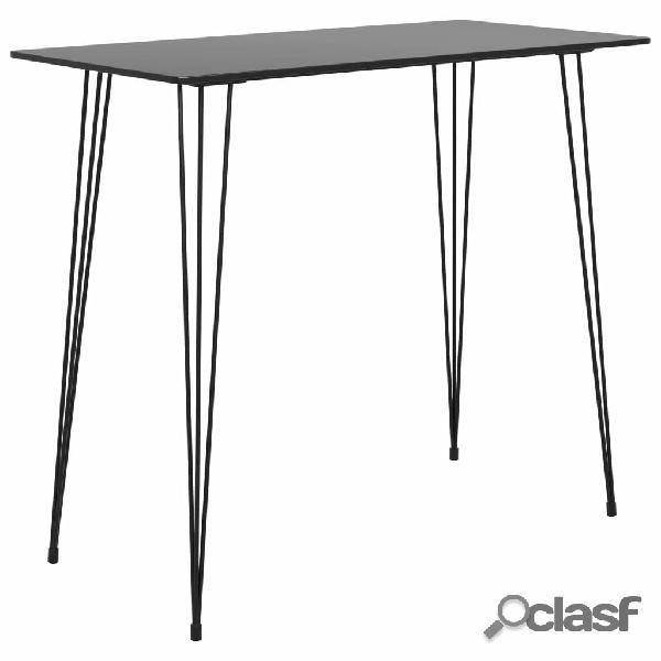 vidaXL Tavolo da Bar Nero 120x60x105 cm