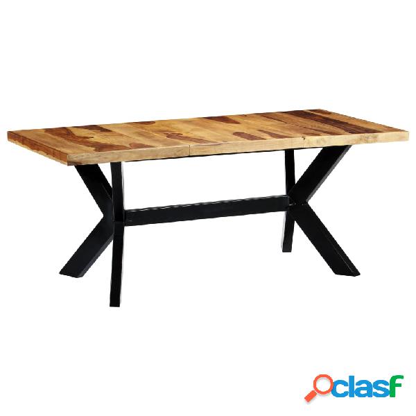 vidaXL Tavolo da Pranzo 180x90x75cm in Legno Massello di