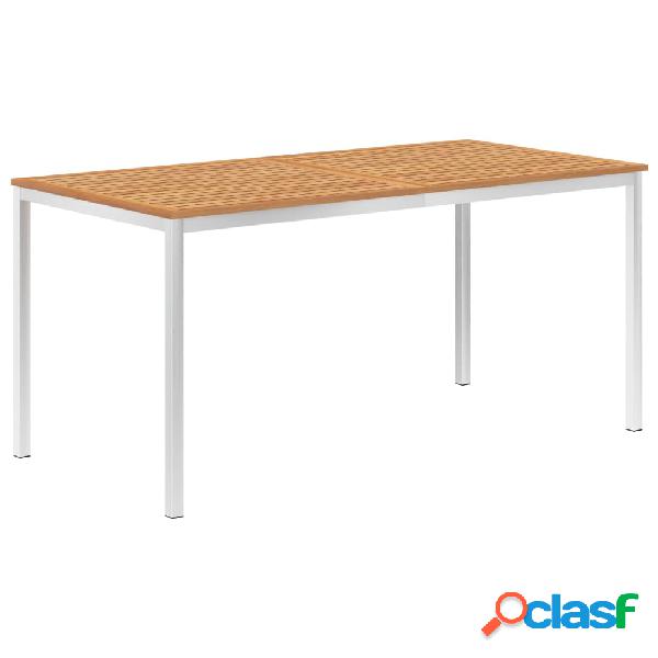 vidaXL Tavolo da Pranzo Giardino 160x80x75cm Legno Teak e