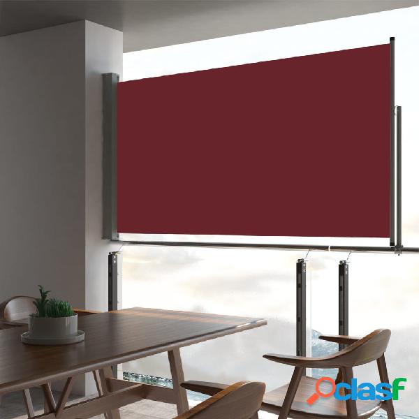 vidaXL Tenda Laterale Retrattile per Patio 160x300 cm Rossa