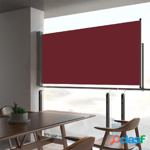 vidaXL Tenda Laterale Retrattile per Patio 80x300 cm Rosso