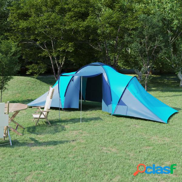 vidaXL Tenda da Campeggio per 6 Persone Blu e Azzurra