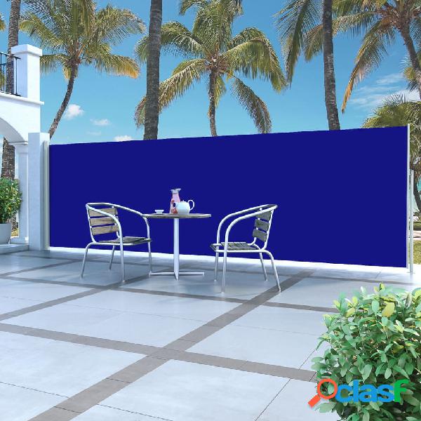 vidaXL Tenda da Sole Laterale Retrattile 160 x 500 cm Blu