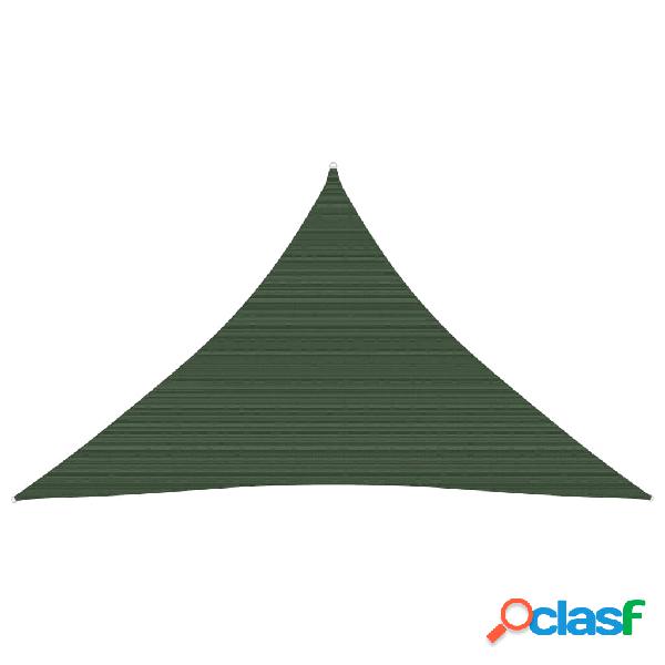 vidaXL Vela Parasole 160 g/m² Verde Scuro 3,5x3,5x4,9 m in