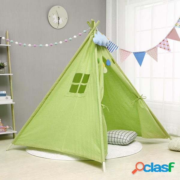 1.1m Tenda da gioco portatile in legno per bambini Castello