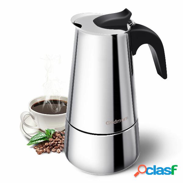 1 Pz 450ml / 15oz / 9 tazza di caffè Moka Pot in acciaio