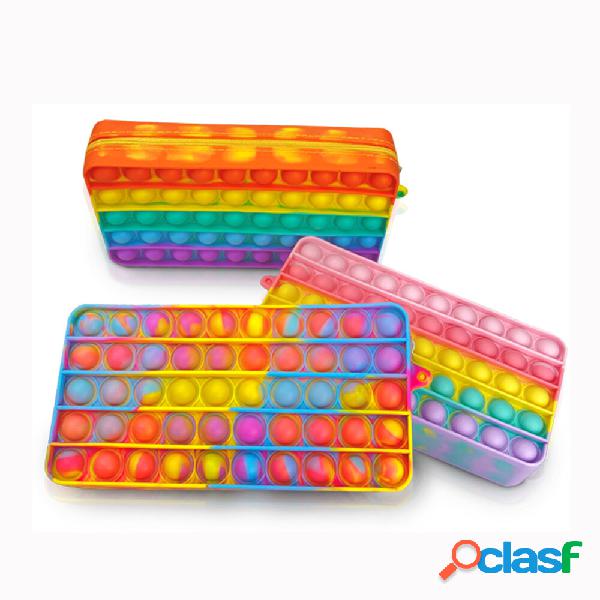 1 pz Colorful Astuccio per matite Bubble Fidget Toy