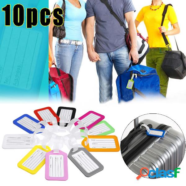 10 pezzi bagagli Borsa etichetta nome indirizzo ID etichetta