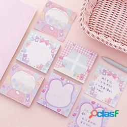 10 pz note adesive 2.82.8 pollici carta colorata carino