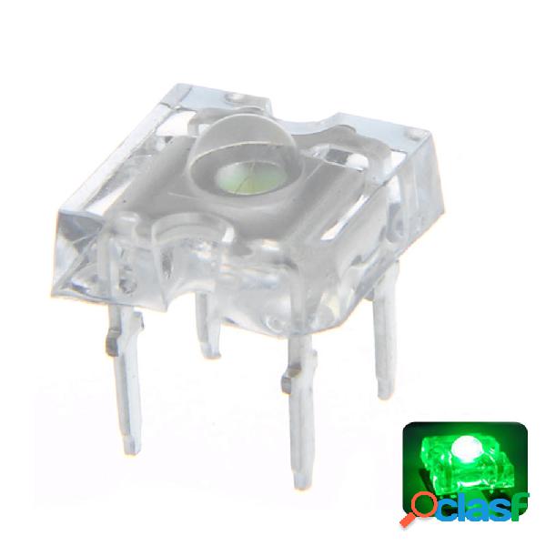 100 PZ 3 MM Verde Ultra luminoso Trasparente Rotondo Top