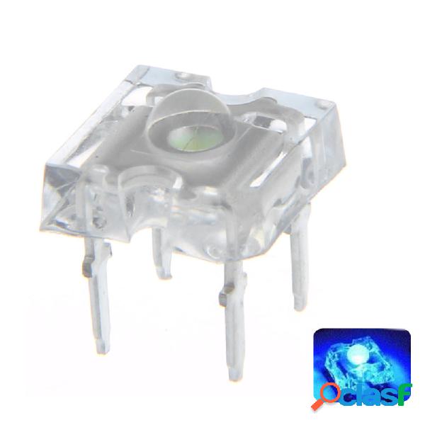 100 PZ DC3V 3 MM 4 Pin Blu Trasparente Rotondo Superiore