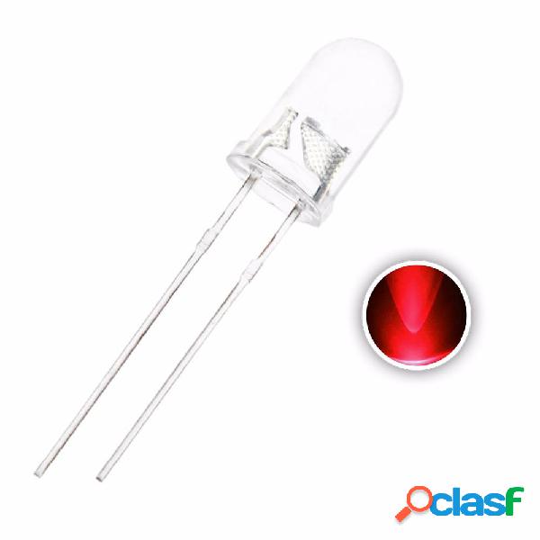 100pcs 5mm F5 fai da te rosso trasparente rotondo 20mA 2V