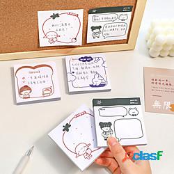 12 pz note adesive 33 pollici carta colorata carino
