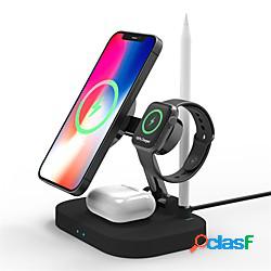 15 W Potenza di uscita USB C Caricabatterie wireless 4 in 1
