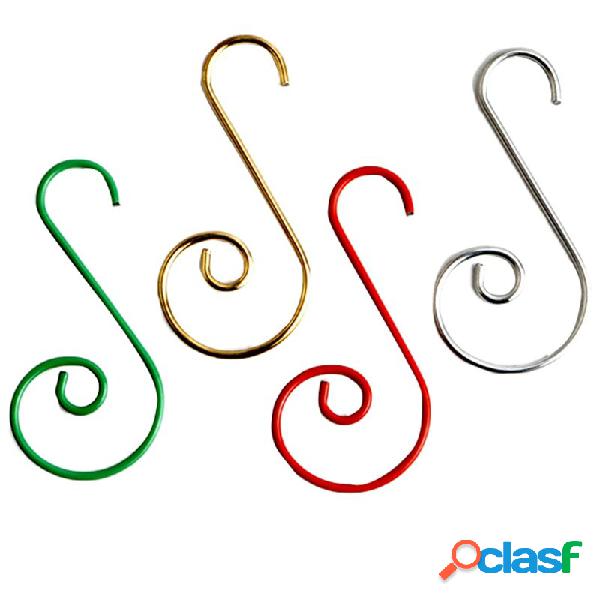 20 pezzi 1.0 * 25 * 50MM Ganci per ornamenti natalizi Ganci