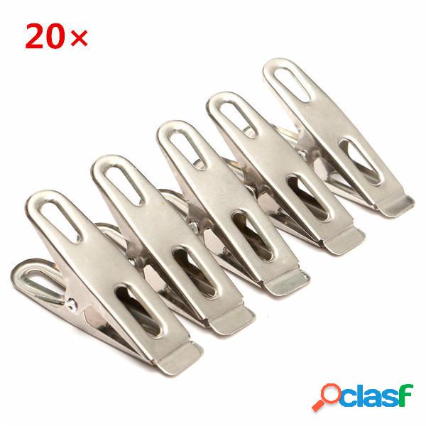 20pcs clip in acciaio inox tenda antivento fissaggio fibbia
