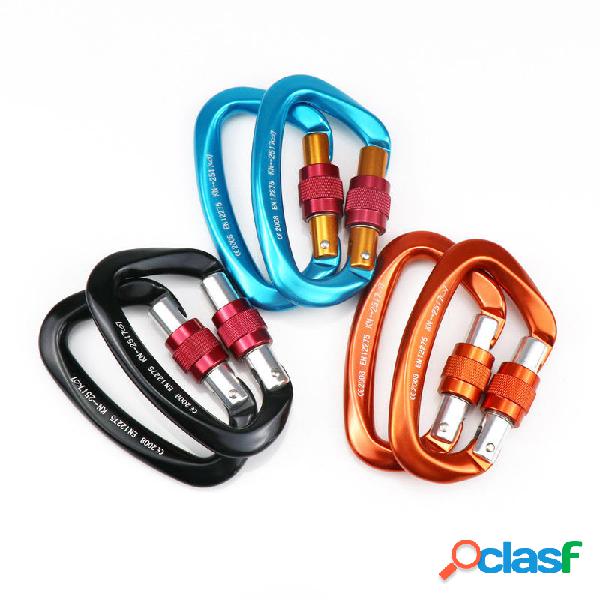 25KN Max Load Outdoor D Shape Moschettone Fibbia di