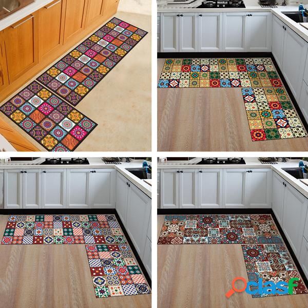 2PCS National Styel Tappeto Soggiorno Decorazione floreale