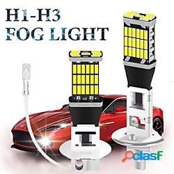 2pcs auto ha condotto le luci di nebbia lampada h3 h1