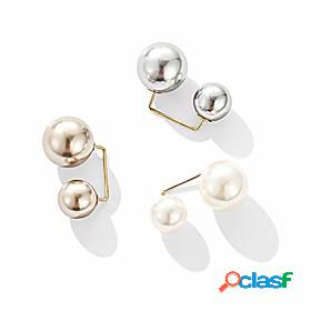 3 pairs fashion pearl brooch safety pins tops decoration