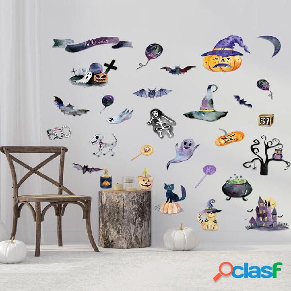 3 pezzi strega lanterna pipistrello serie halloween stampa